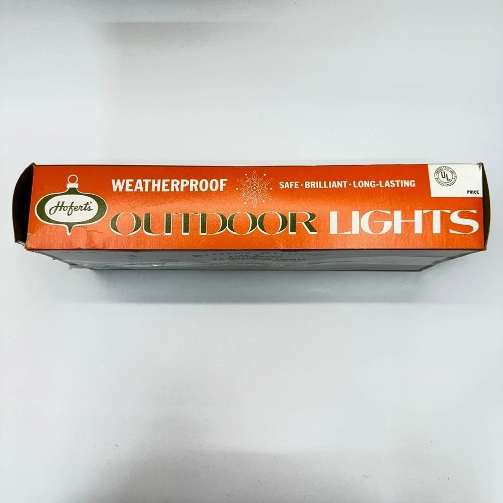 VTG 60s 70s Hoferts Outdoor Christmas Lights 25 Bulb C9 Multi Color Tested w Box